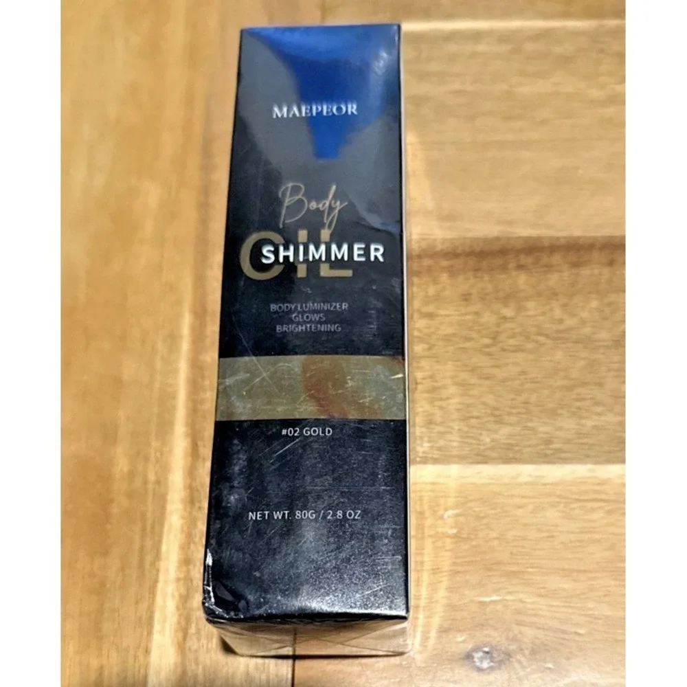 Maepeor Body Oil Shimmer‎ Body Luminizer #02 Gold ~ 2.8oz 80g ~ New